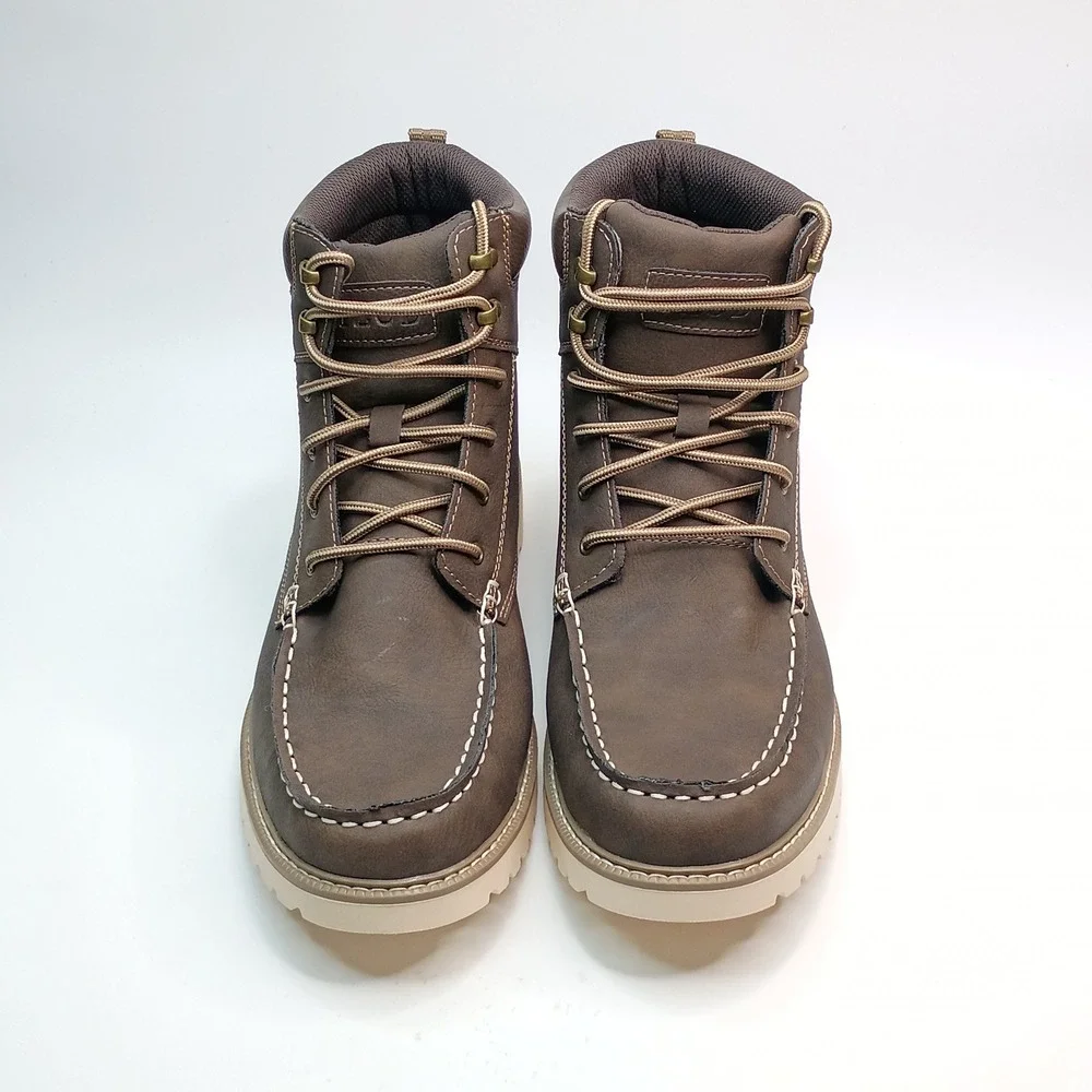 IZOD Miles Boot Men Size 13 Brown Memory Foam Moc Toe Lace Up 1917427